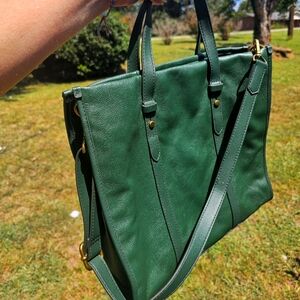 Large Fossil Tote Bag - Dark Green